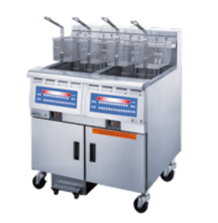 NTP14-2EF  Dual vat electric fryer with filtration system