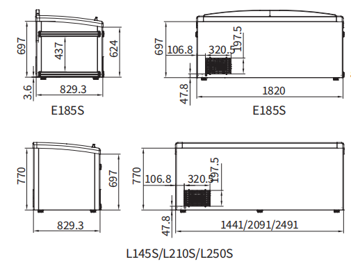 ZCD-E185S Overall Combined Island Freezer